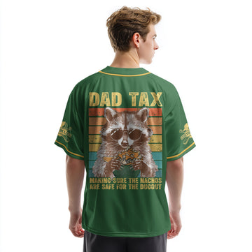 Baseball Dad Tax - Custom Green Yellow Baseball Jersey