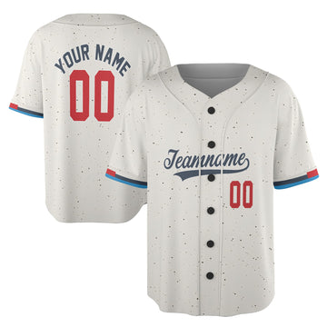 Speckled Cream Custom Jersey – Personalized Name & Logo on Retro-Inspired Classic