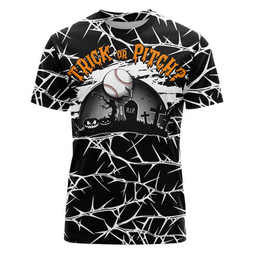Trick Or Pitch Halloween All Over Print T-Shirt