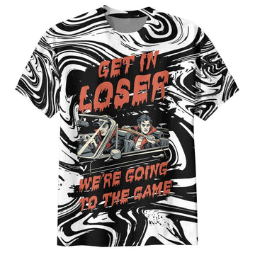 Get In Loser We're Going To The Game All Over Print Halloween T-Shirt