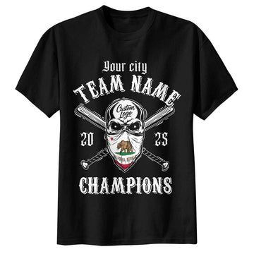 California Baseball Team Champions - Black Baseball T-Shirt