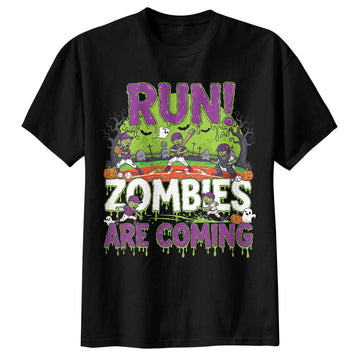 Run Zombies Are Coming Baseball T-Shirt