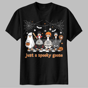 Just A Spooky Goose Baseball Halloween T-Shirt