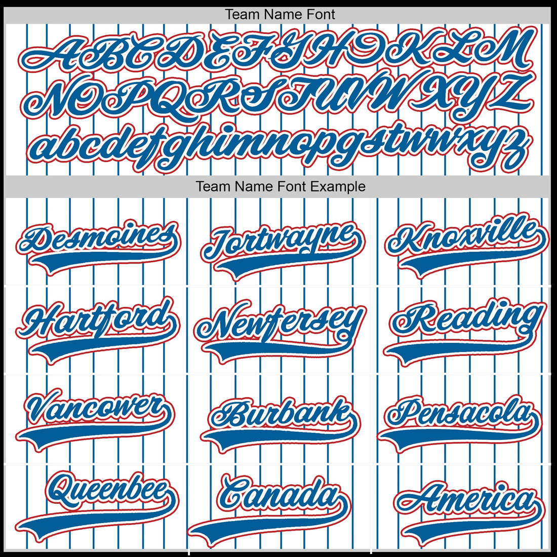 Pinstripe Heat – Custom Name & Logo Jersey with Bold Blue-Red Flair