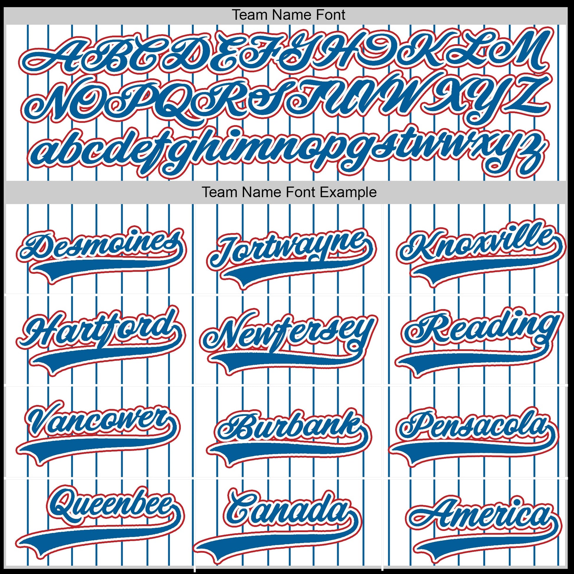 Pinstripe Heat – Custom Name & Logo Jersey with Bold Blue-Red Flair