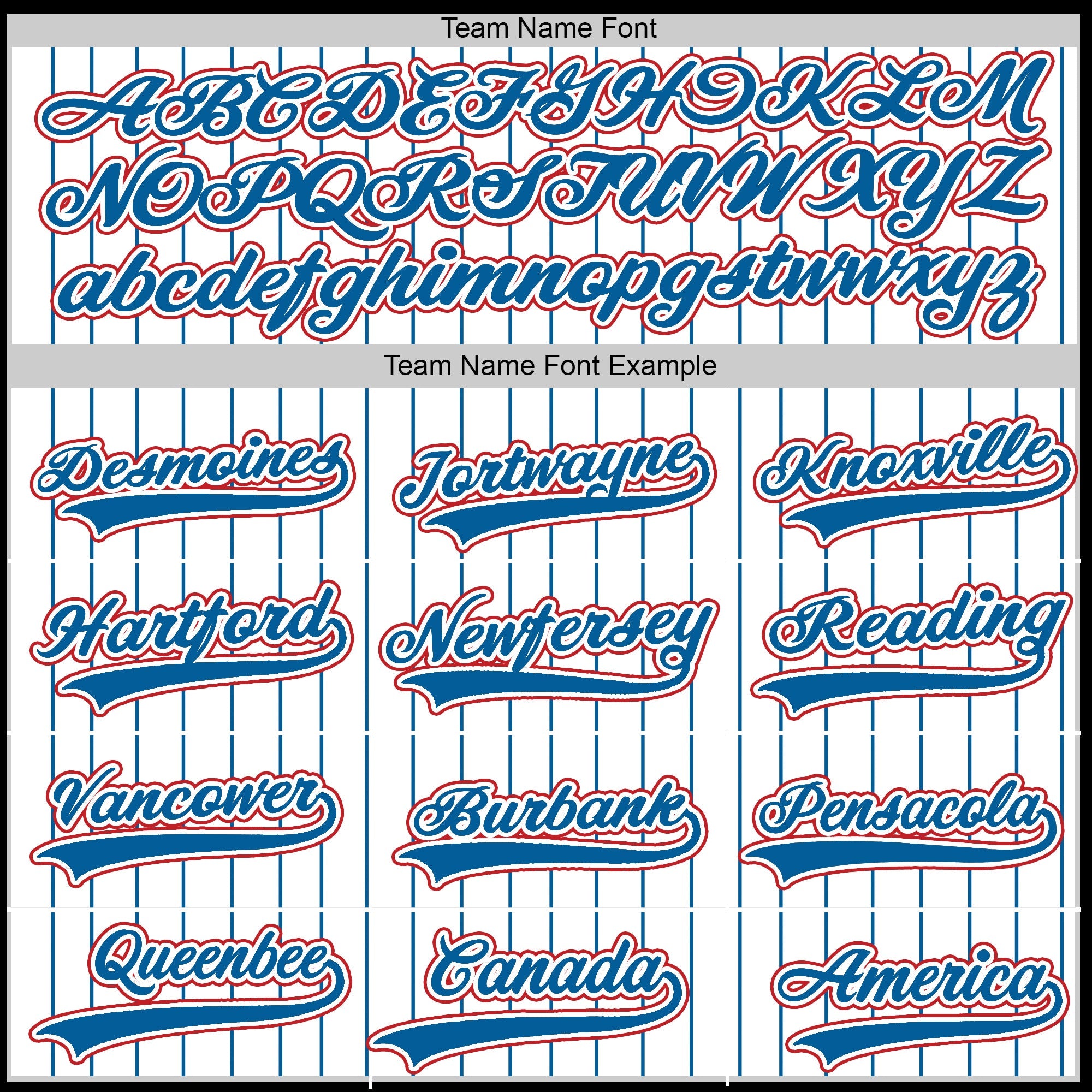 Pinstripe Heat – Custom Name & Logo Jersey with Bold Blue-Red Flair