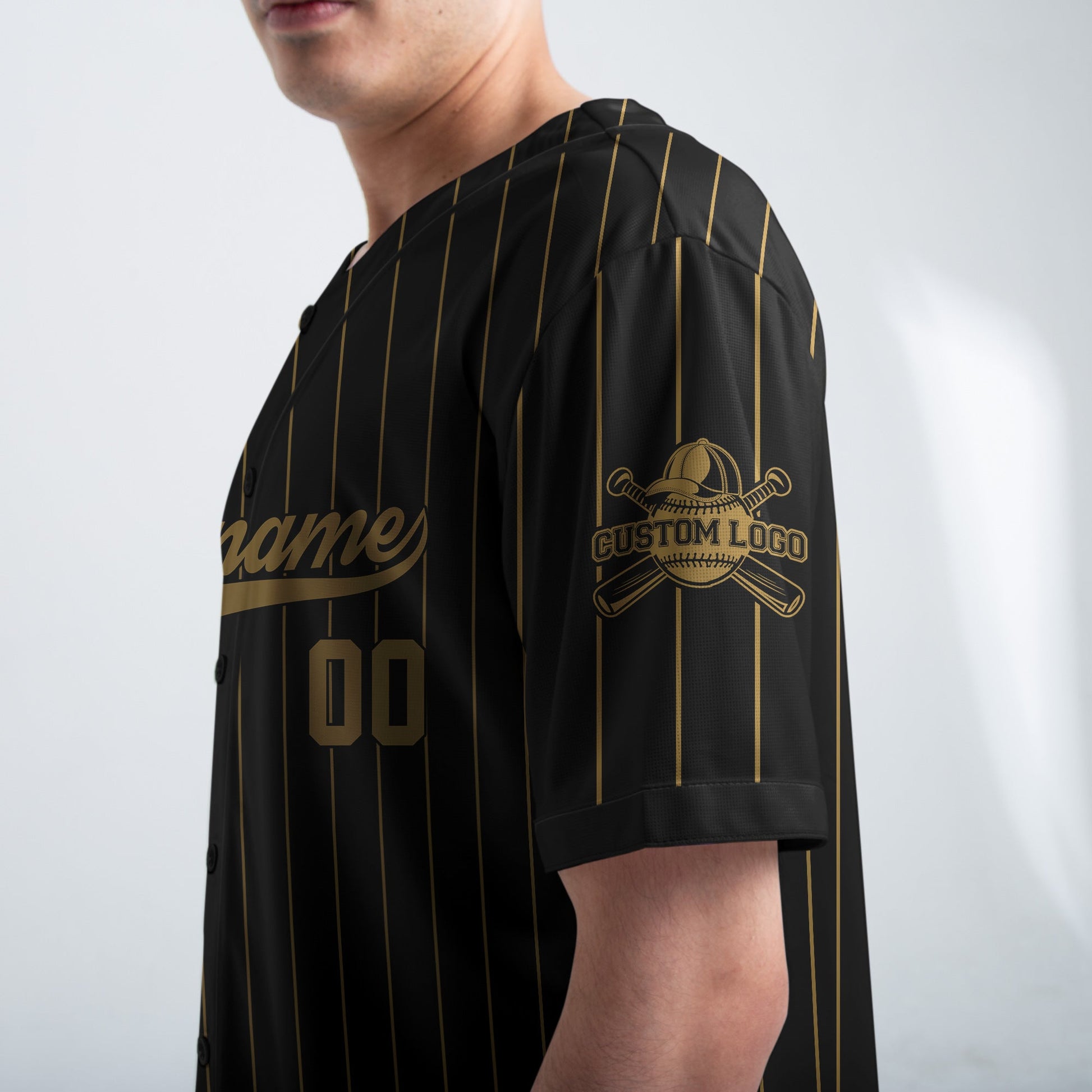 Surviving Baseball Season - Custom Black and Gold Baseball Jersey