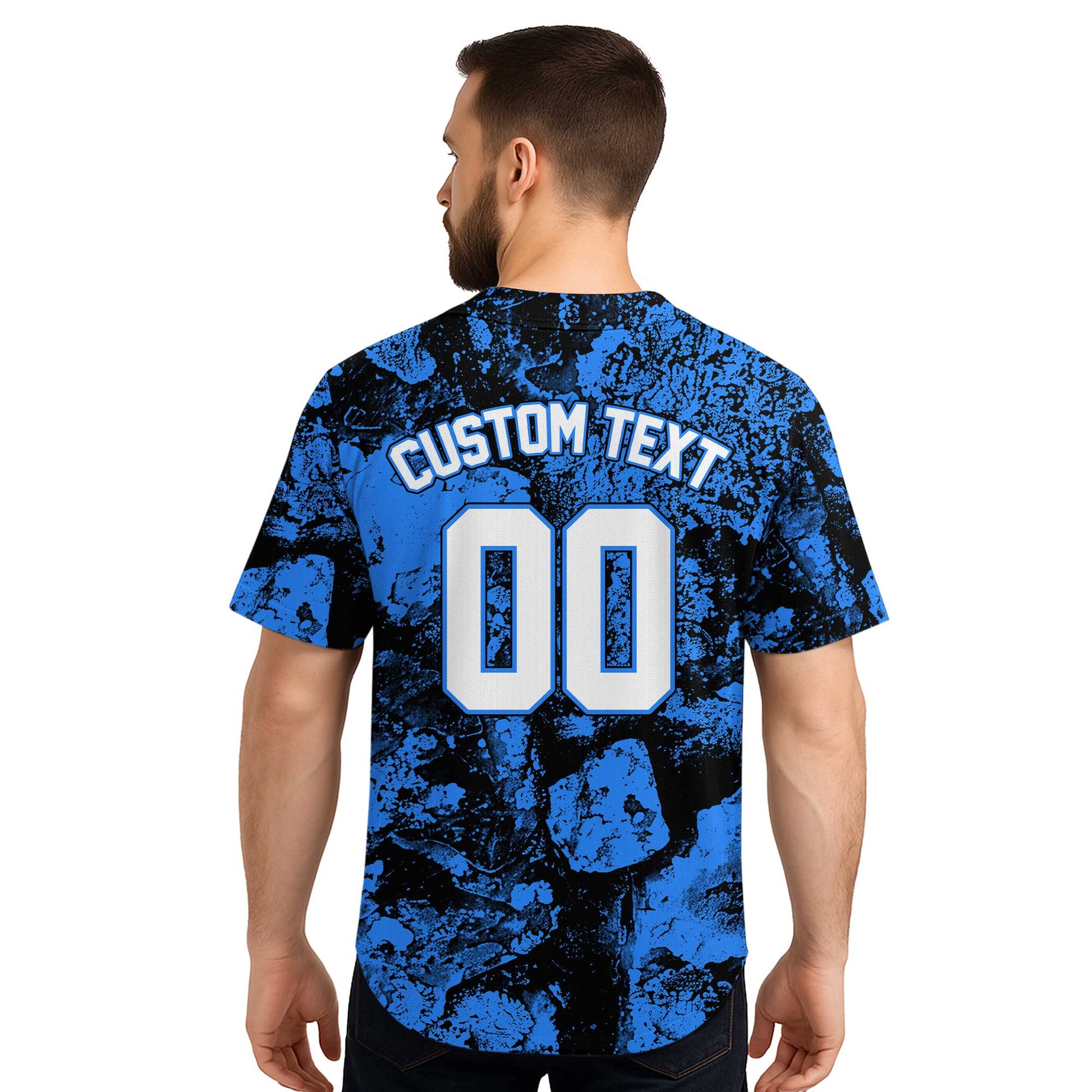 Custom Moss Rock Growth 3D Pattern Baseball Jersey
