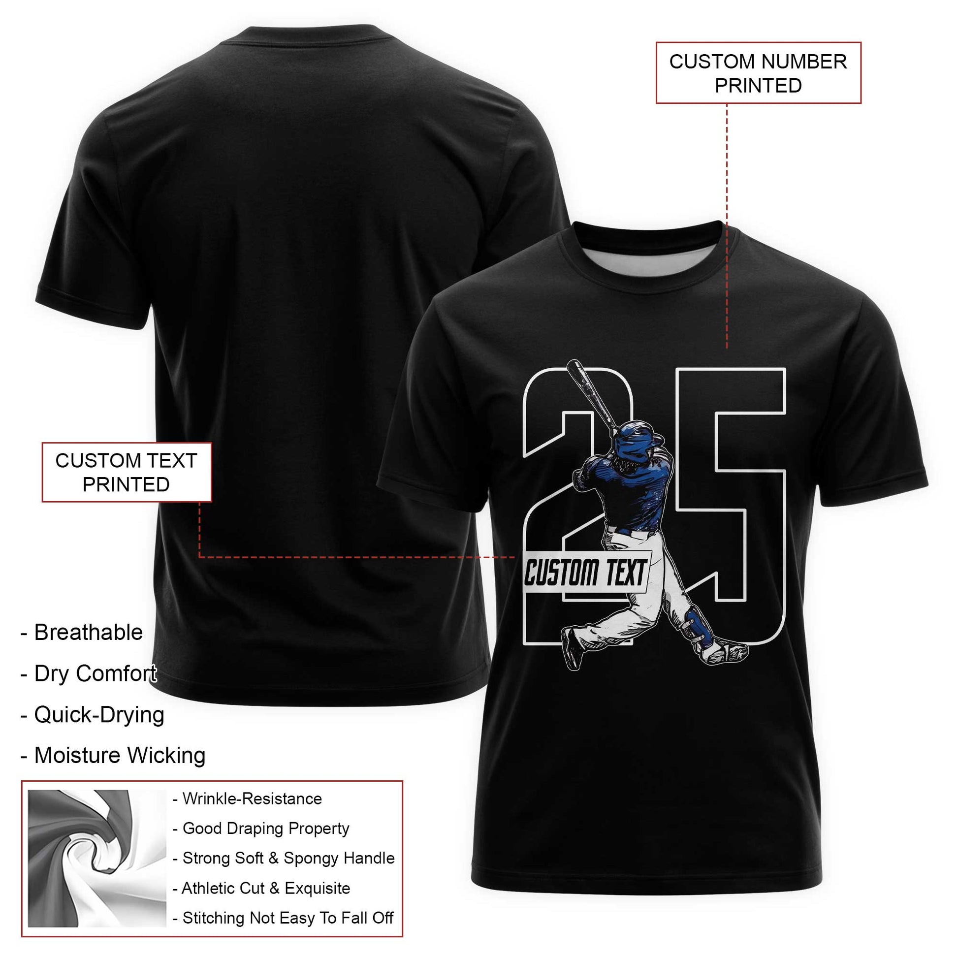 Custom Name Custom Number Baseball Shirts - Baseball Tshirt, Baseball Lover