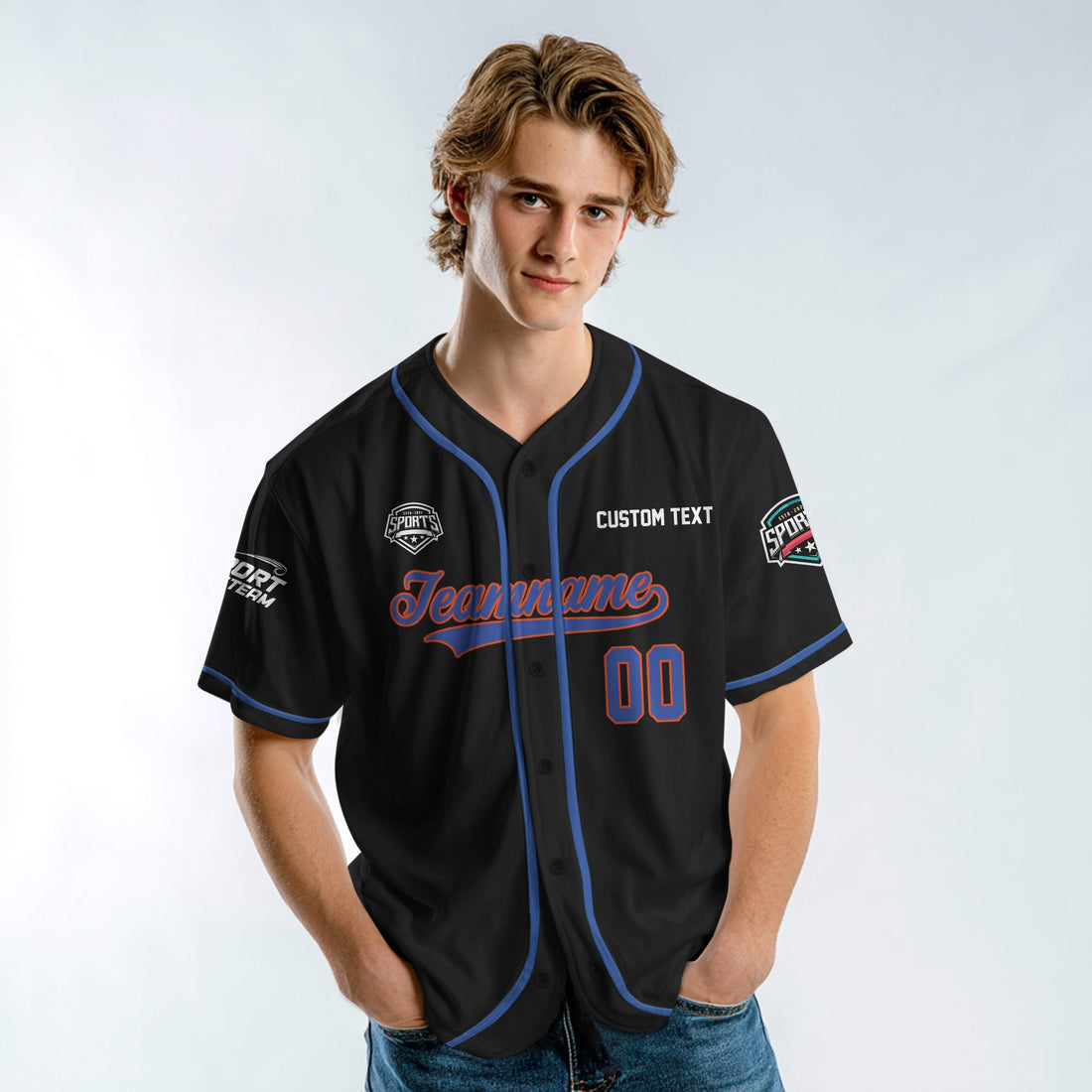 Midnight Power Custom Baseball Jersey