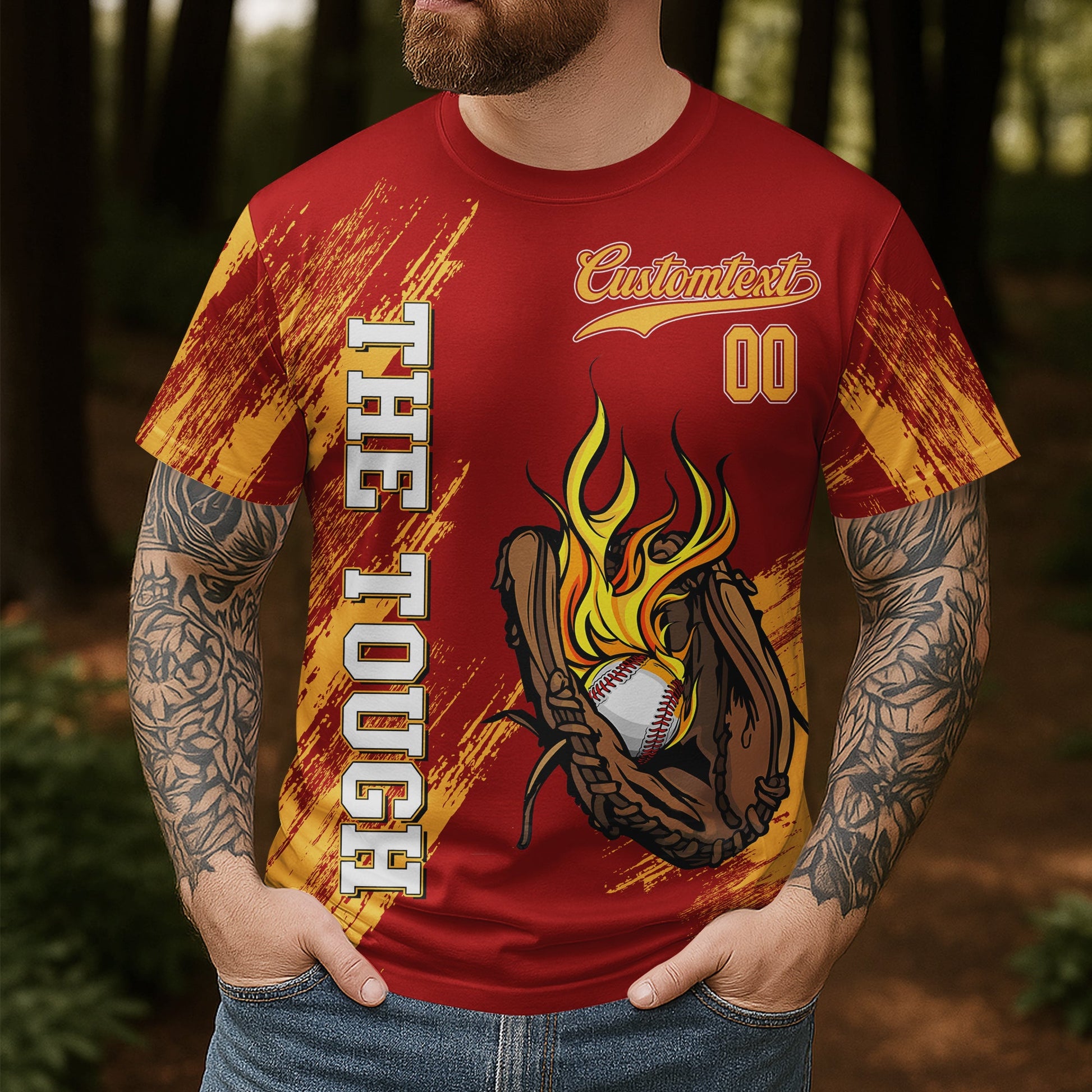 Tough People Never Fall Custom All Over Print Baseball T-Shirt