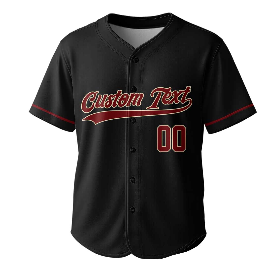 My Kid Might Not Always Swing But I Do So Watch Your Mouth - Custom Black Red Stripe Baseball Jersey