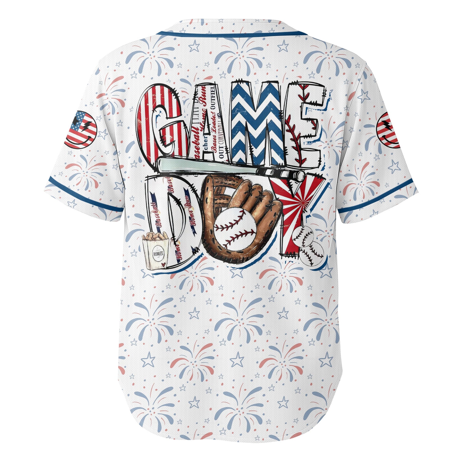 Game Day - Custom Fourth Of July Baseball Jersey
