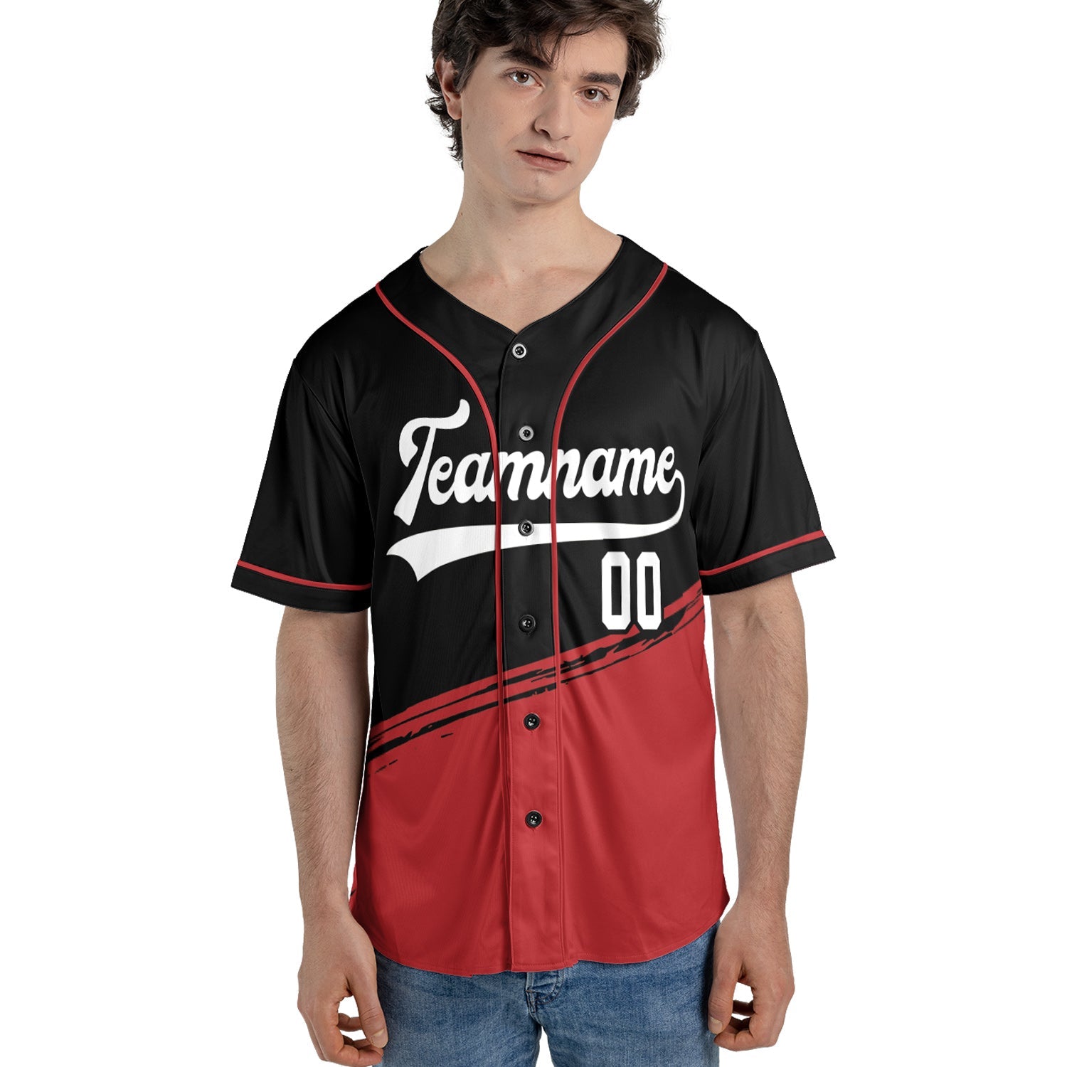 Custom Black and Maroon Classic Baseball Jersey with Diagonal Accent