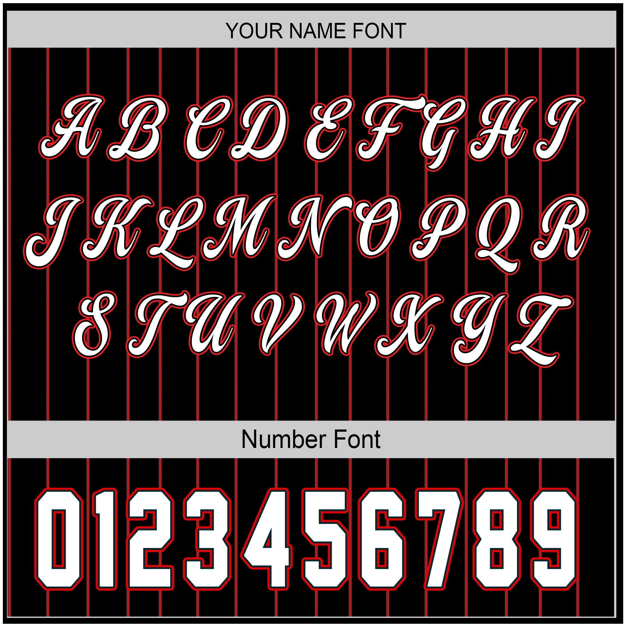 Custom Black Red Pinstripes Baseball Jersey - Built Different