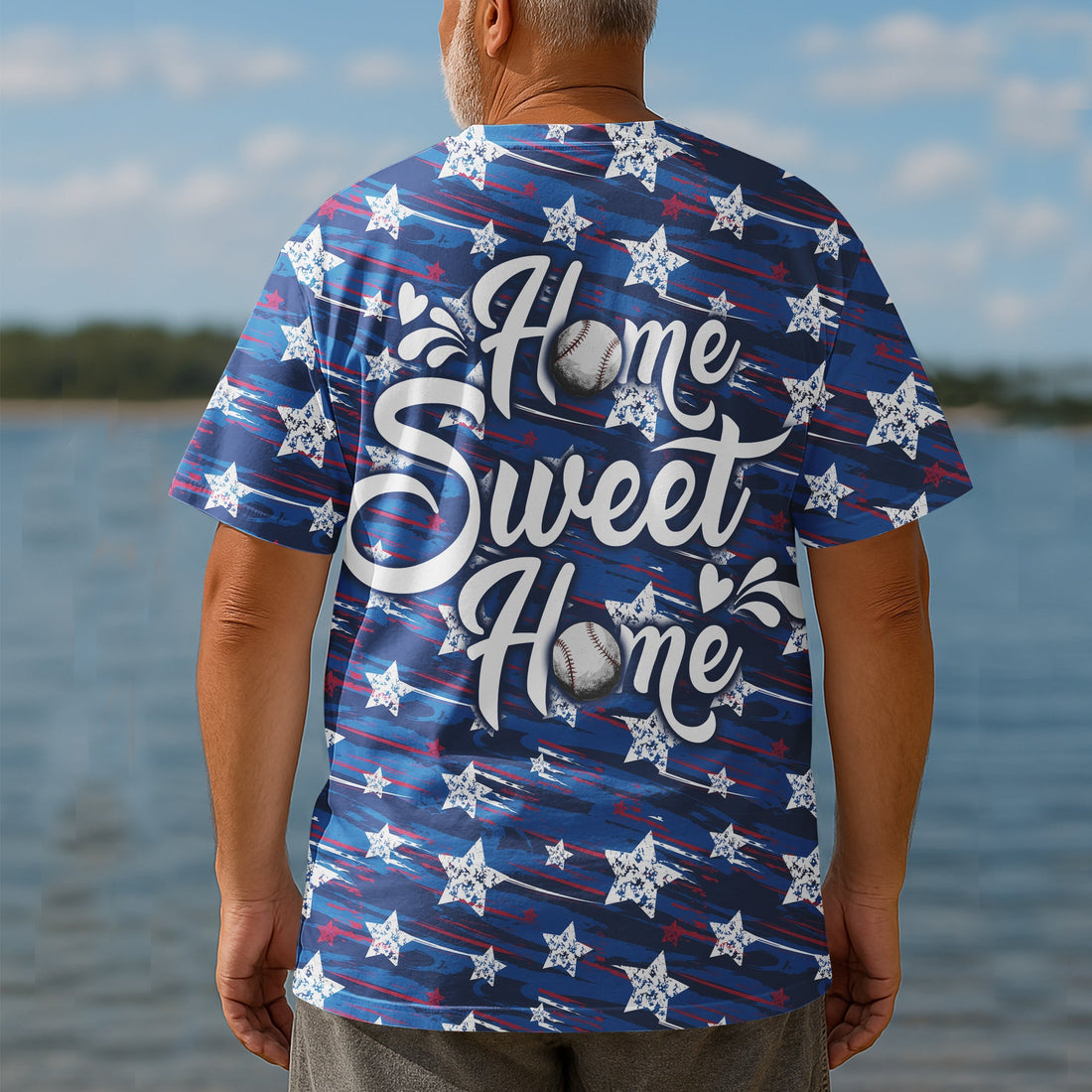 Home Sweet Home All Over Print Baseball T-Shirt