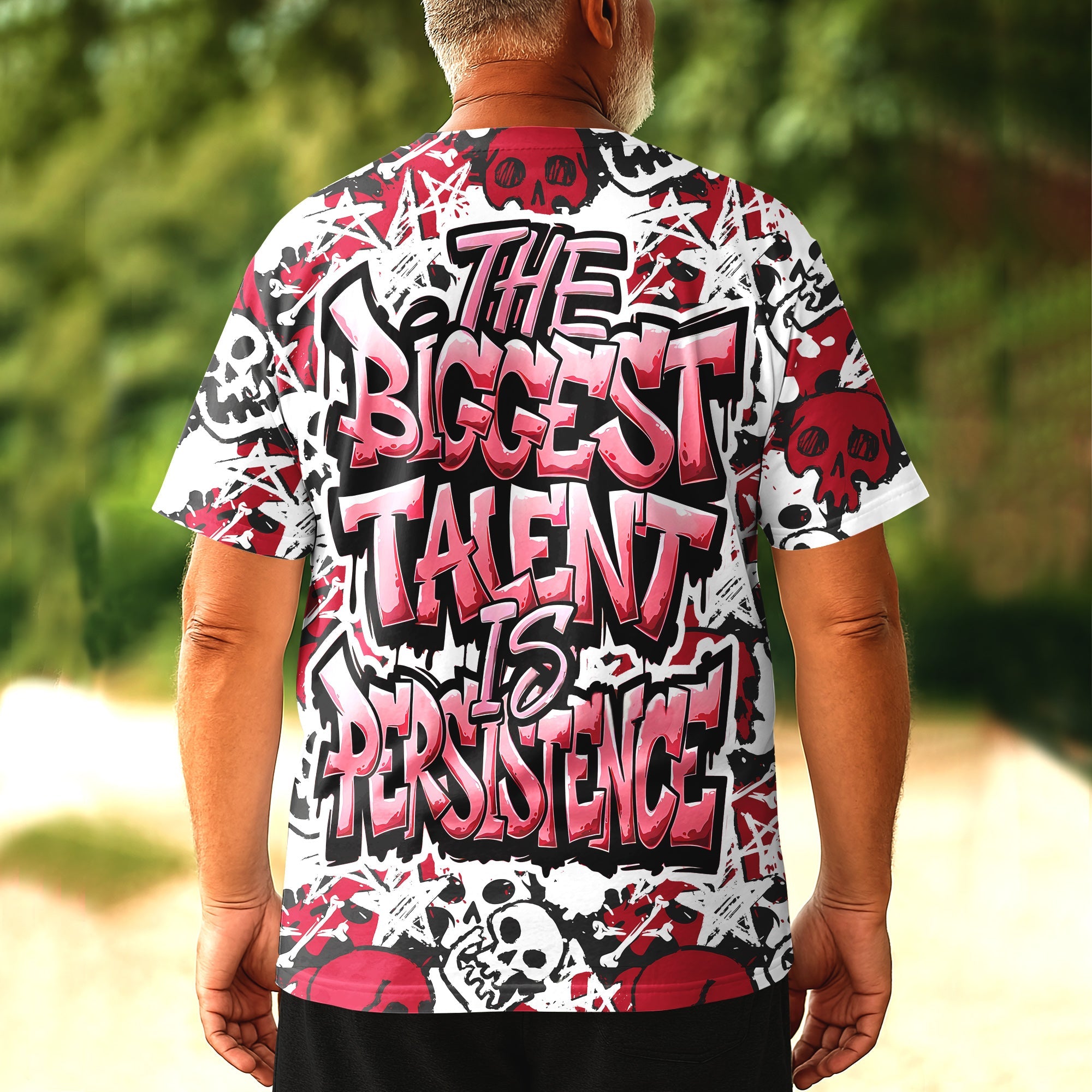 Talent Is Persistence Custom All Over Print Baseball T-Shirt