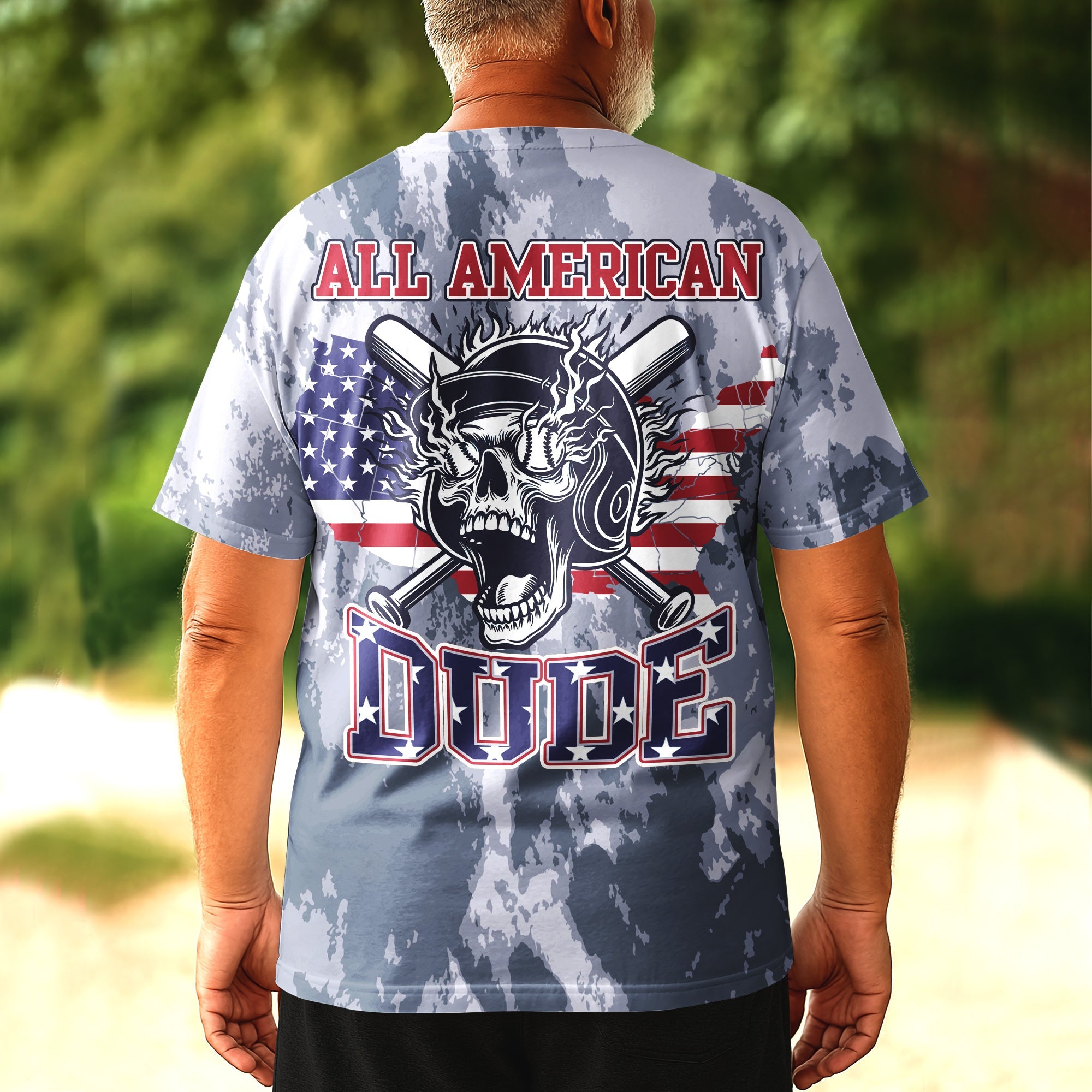 All American Dude Custom All Over Print 4th Of July T-Shirt