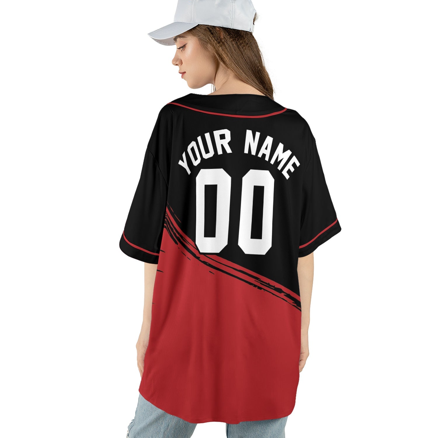 Custom Black and Maroon Classic Baseball Jersey with Diagonal Accent