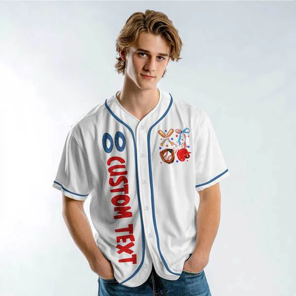Chill out the Fourth - Custom Baseball Jersey - 4th of July Independence Day Jersey