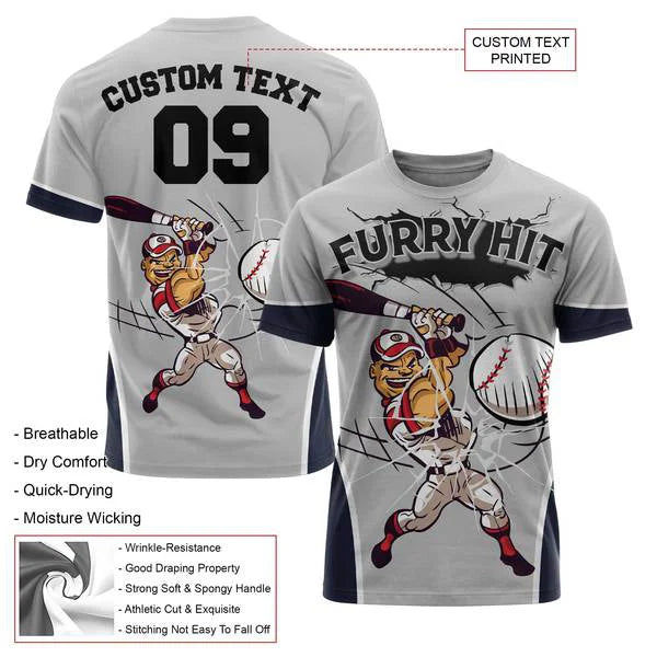Custom Sports Game Day Comfort Shirt - Furry Hit Custom Text Custom Number - All Over Print