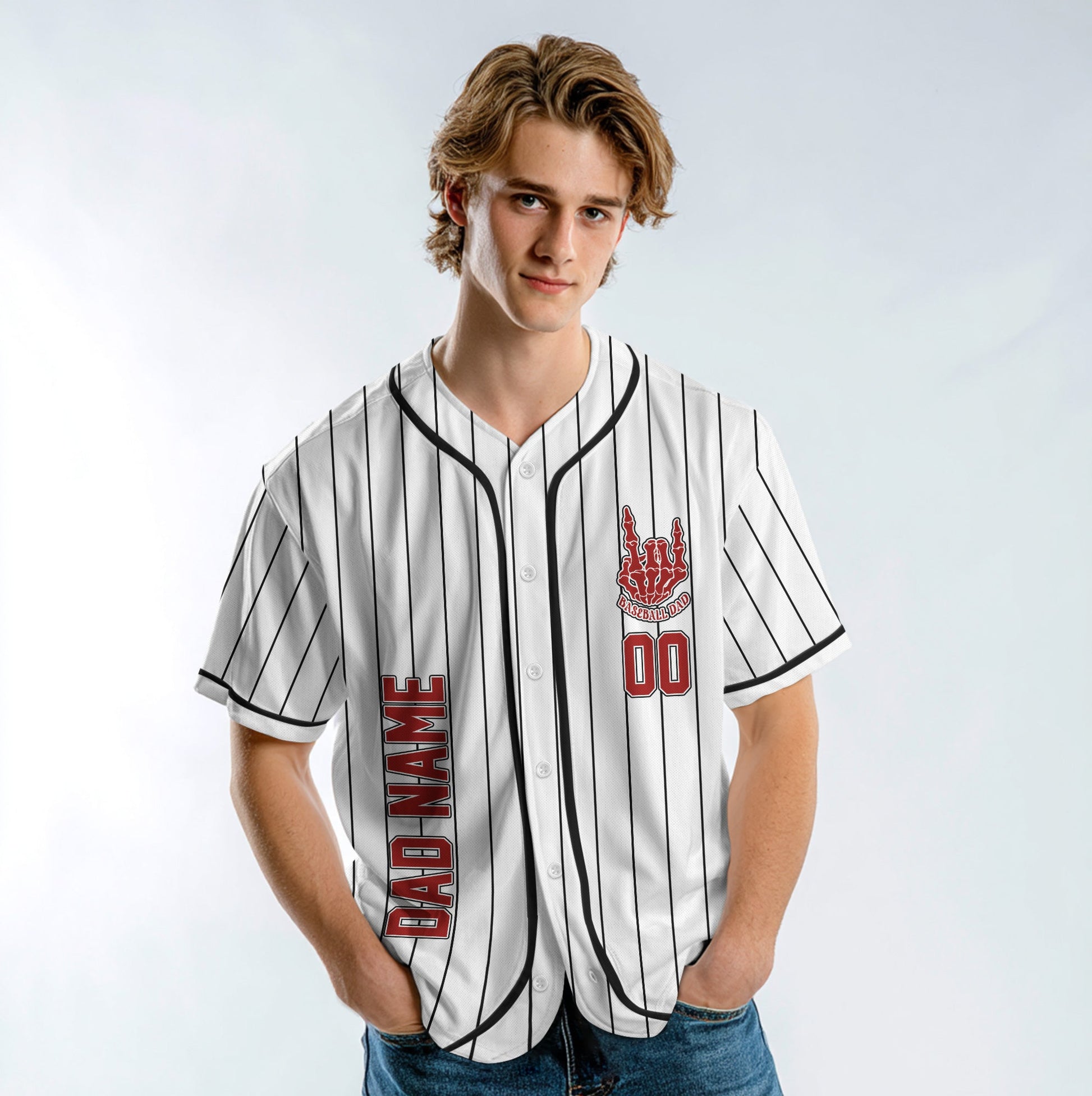 FATHERHOOD - Some Days I Rock It, Some Days It Rocks Me, Either Way We're Rockin - Custom Father Day Baseball Jersey