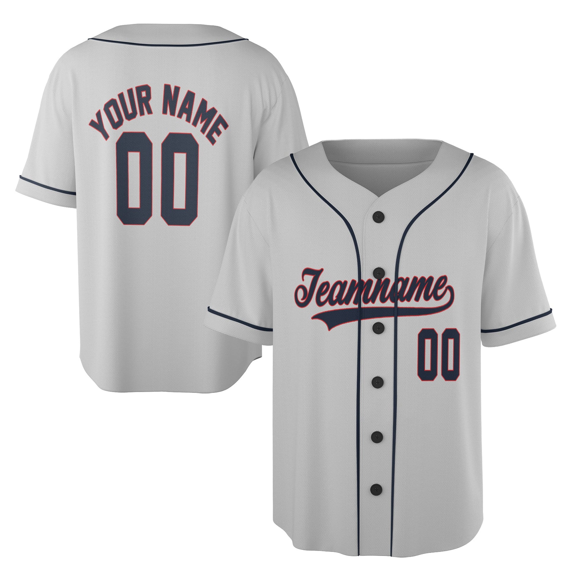 Steel Navy – Custom Name & Logo Baseball Jersey