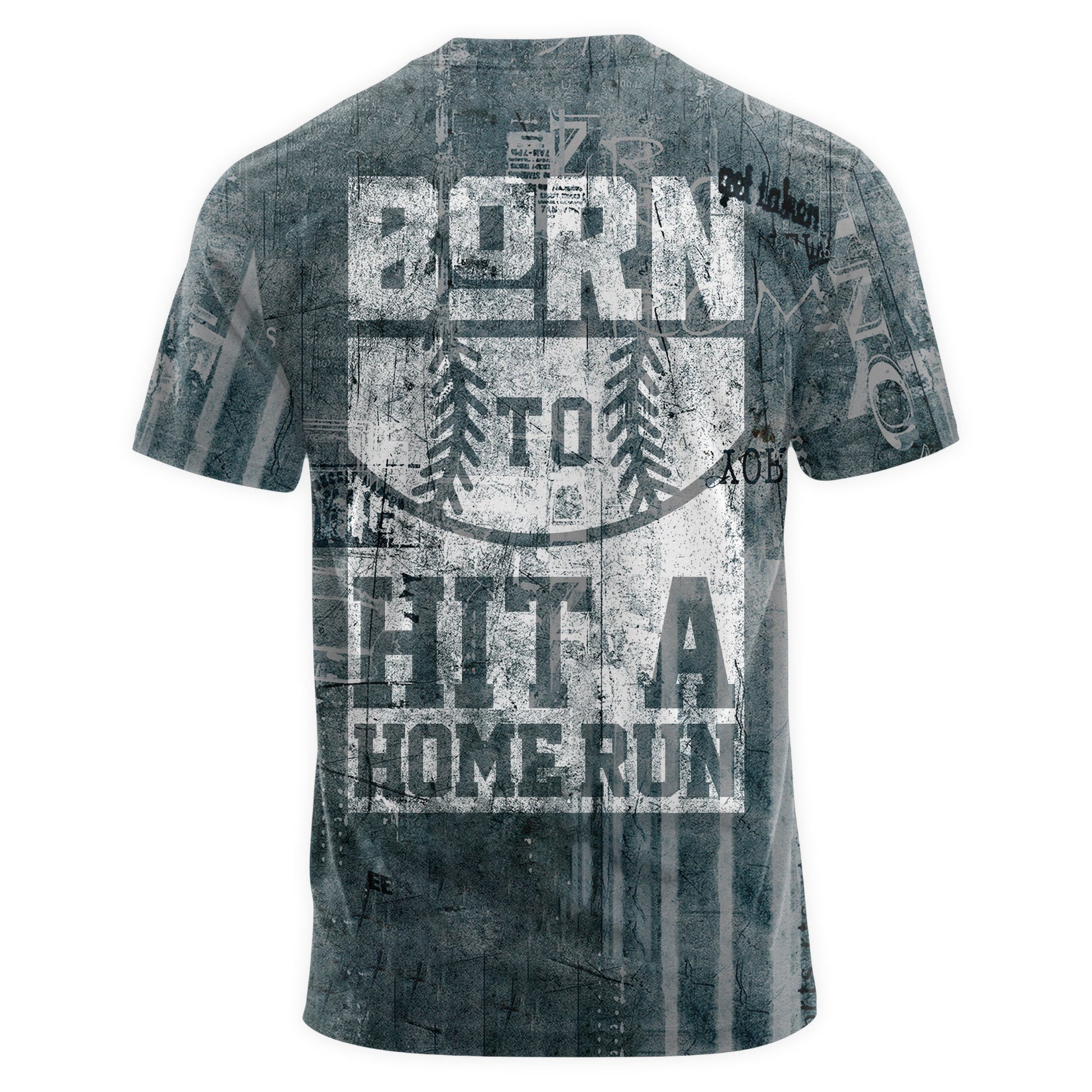 Born To Hit A Home Run All Over Print T-Shirt