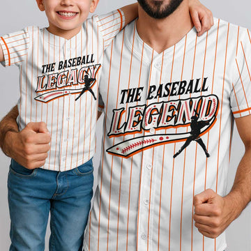 The Legend and The Legacy - Custom Family Matching Baseball Jersey