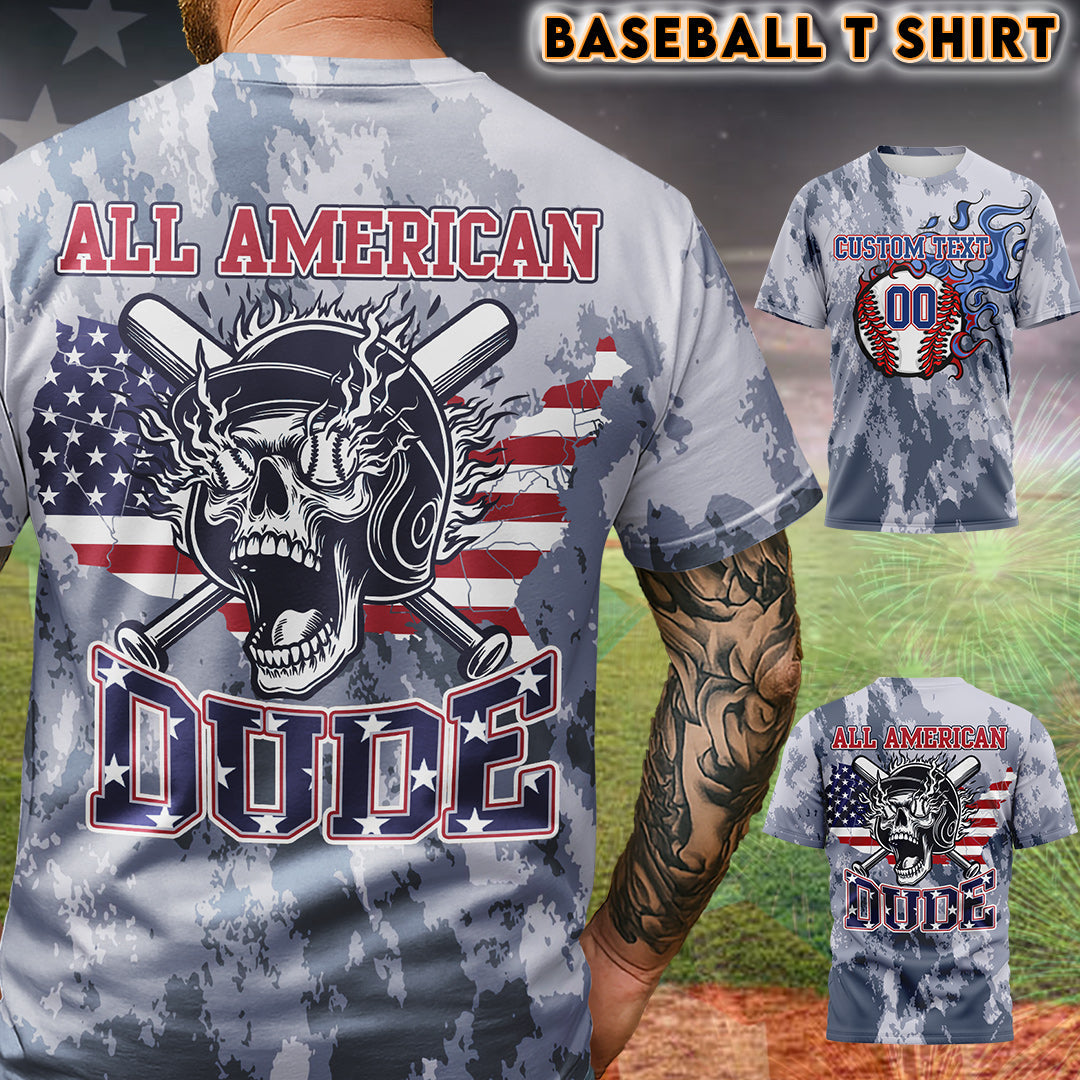All American Dude Custom All Over Print 4th Of July T-Shirt