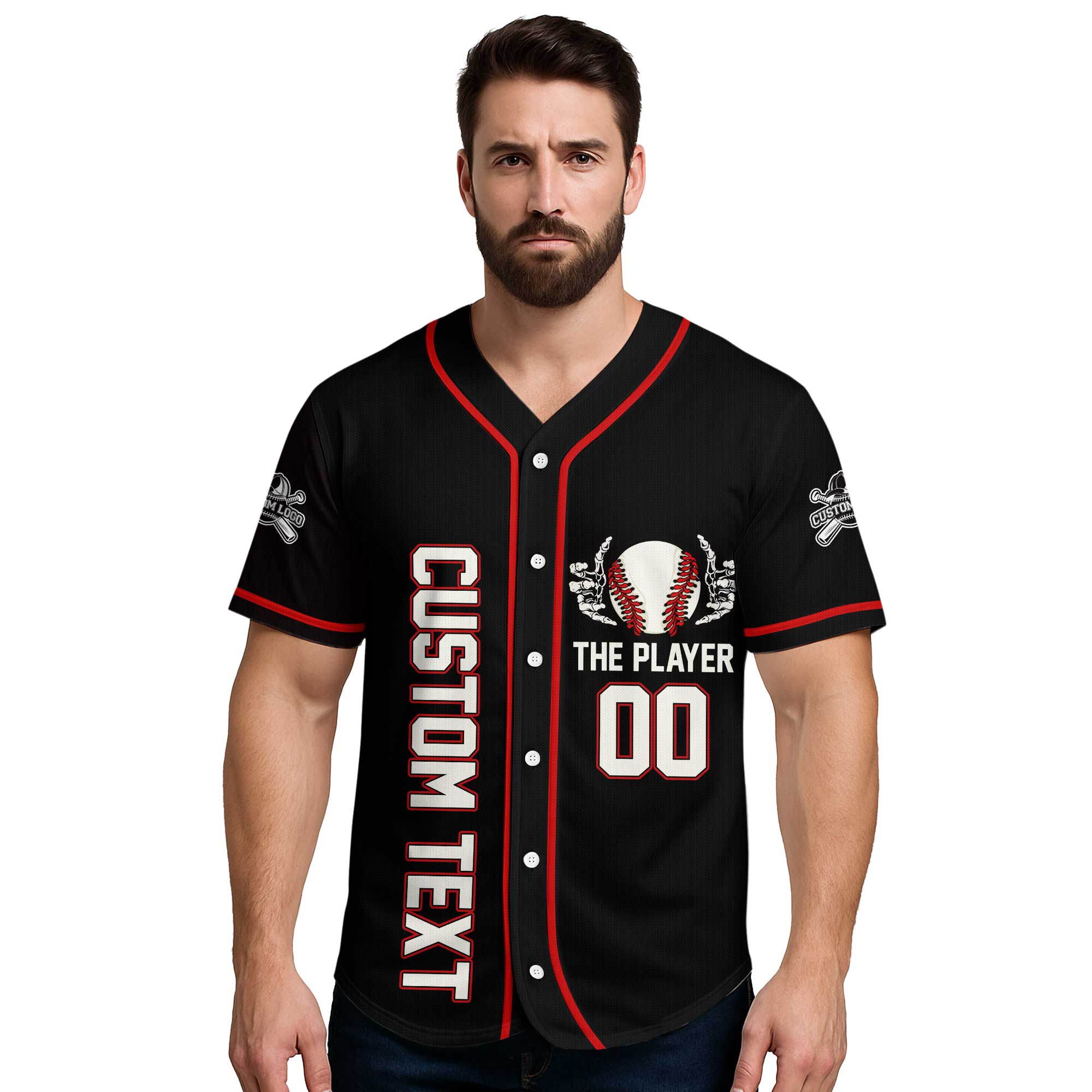 Let The Kids Play - Custom Black Baseball Jersey