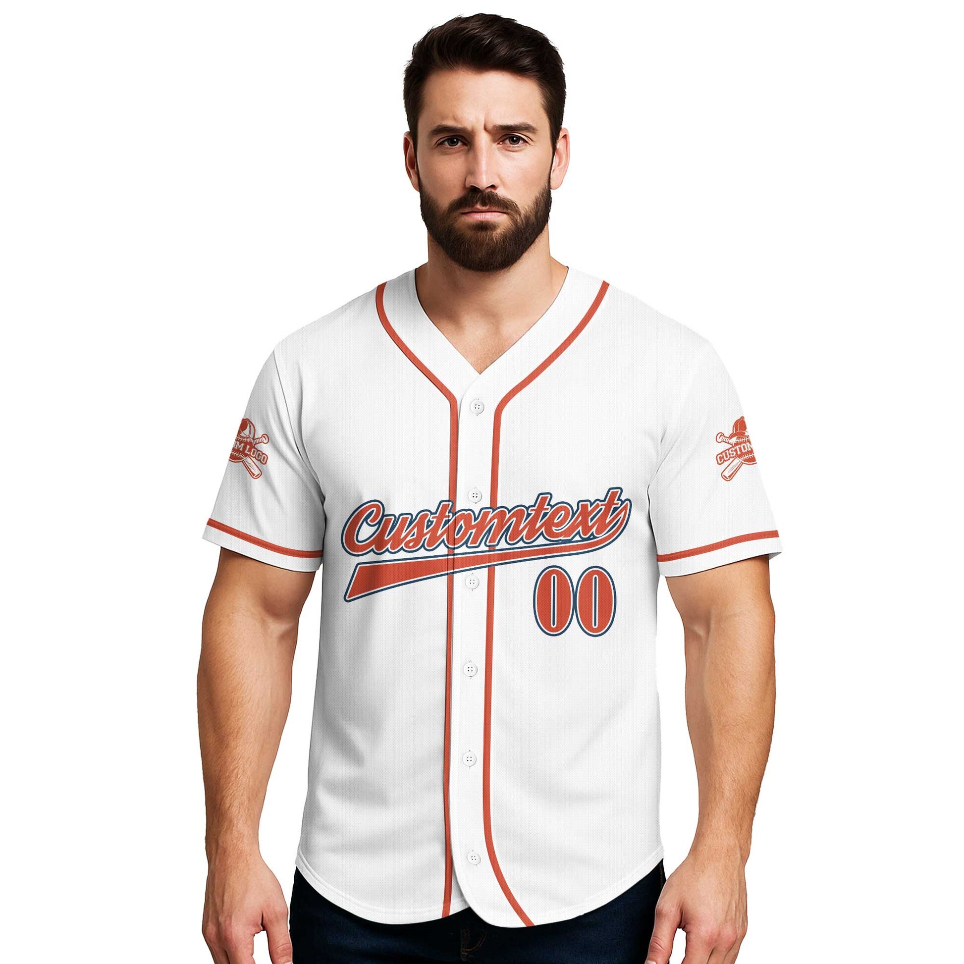 Wanna Be A Baller Shot Caller - Custom Cream Navy White Baseball Jersey