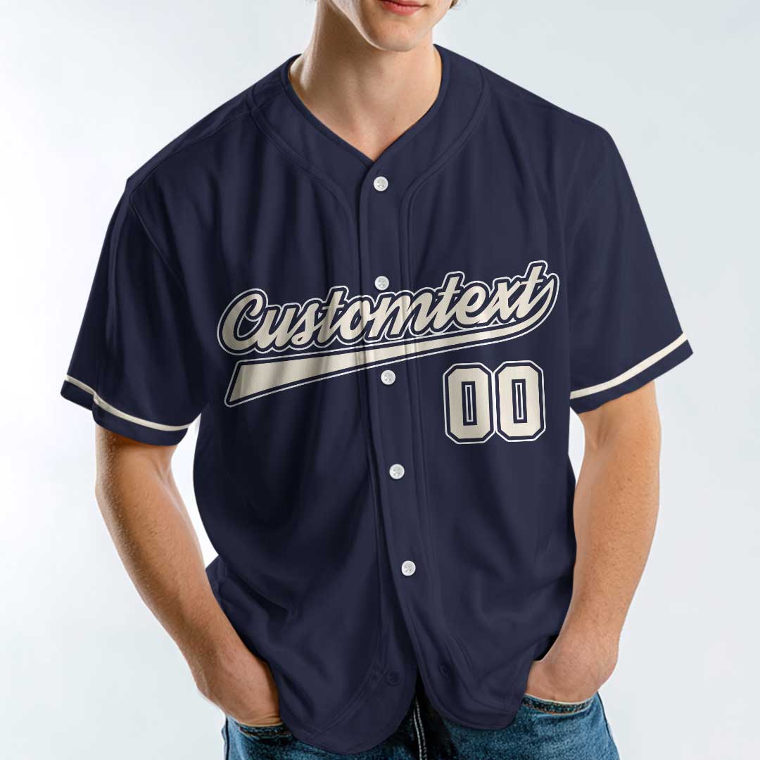 Mess With The Honk You Get The Bonk - Custom Navy White Baseball Jersey