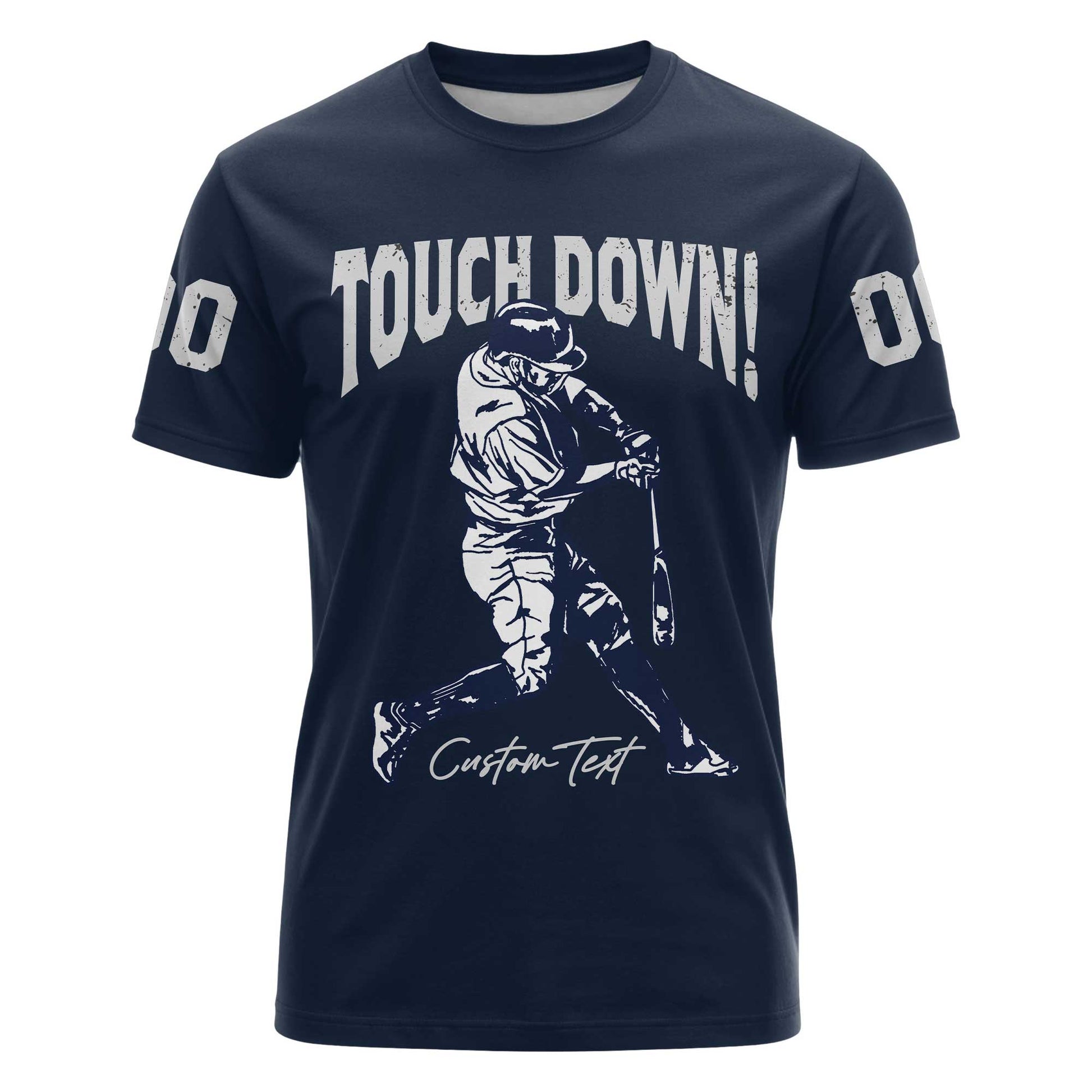 Custom Text Custom Number Touch Down Shirt Baseball