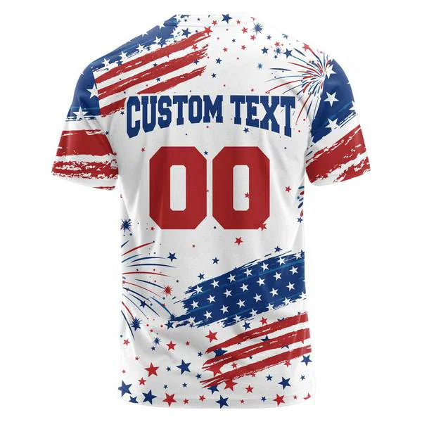 Respect The Drip Independence Day shirt, 4th of July Shirts - Custom Text, Custom Number - Baseball Shirts For Baseball Lovers