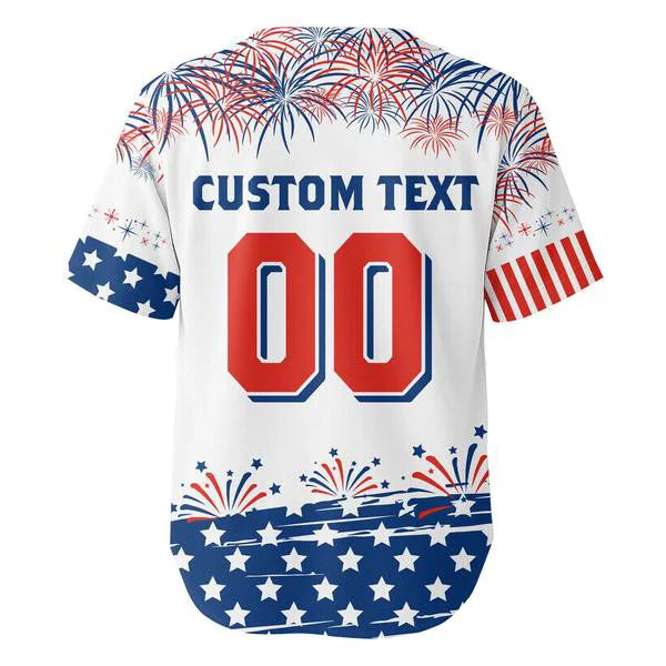 Custom Merica Cool American Eagle Jersey - Independence Shirt For Baseball Lover  - 4th of July Jersey