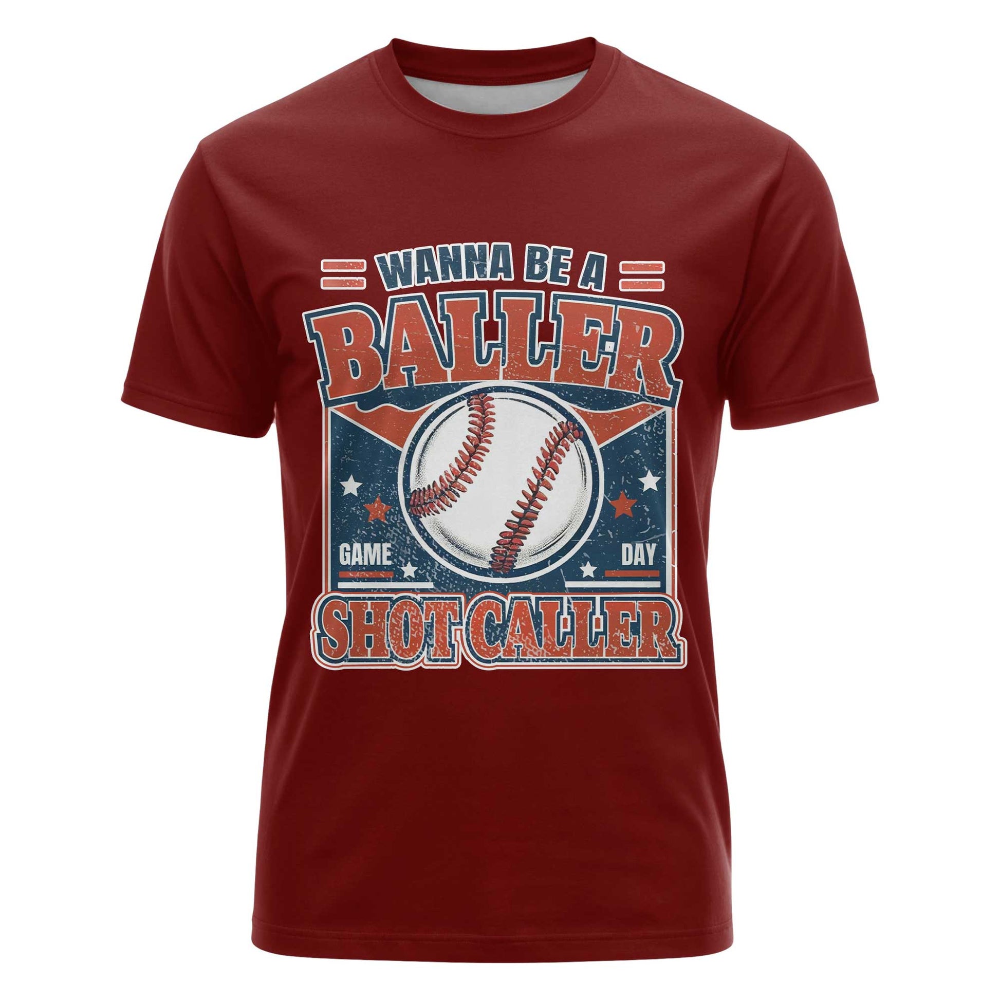 Wanna Be A Baller Shot Caller Baseball T-Shirt