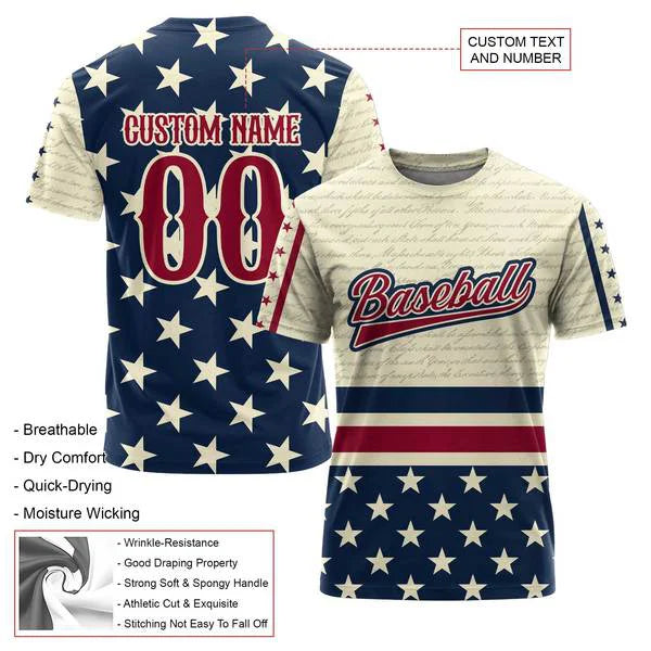 4th of July Independence Day Shirts Baseball Shirts Baseball Lovers - All Over Print