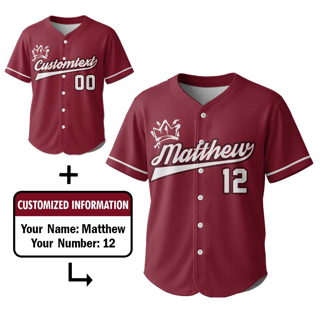 Mind Of A Baseball Hustler - Custom Red Baseball Jersey