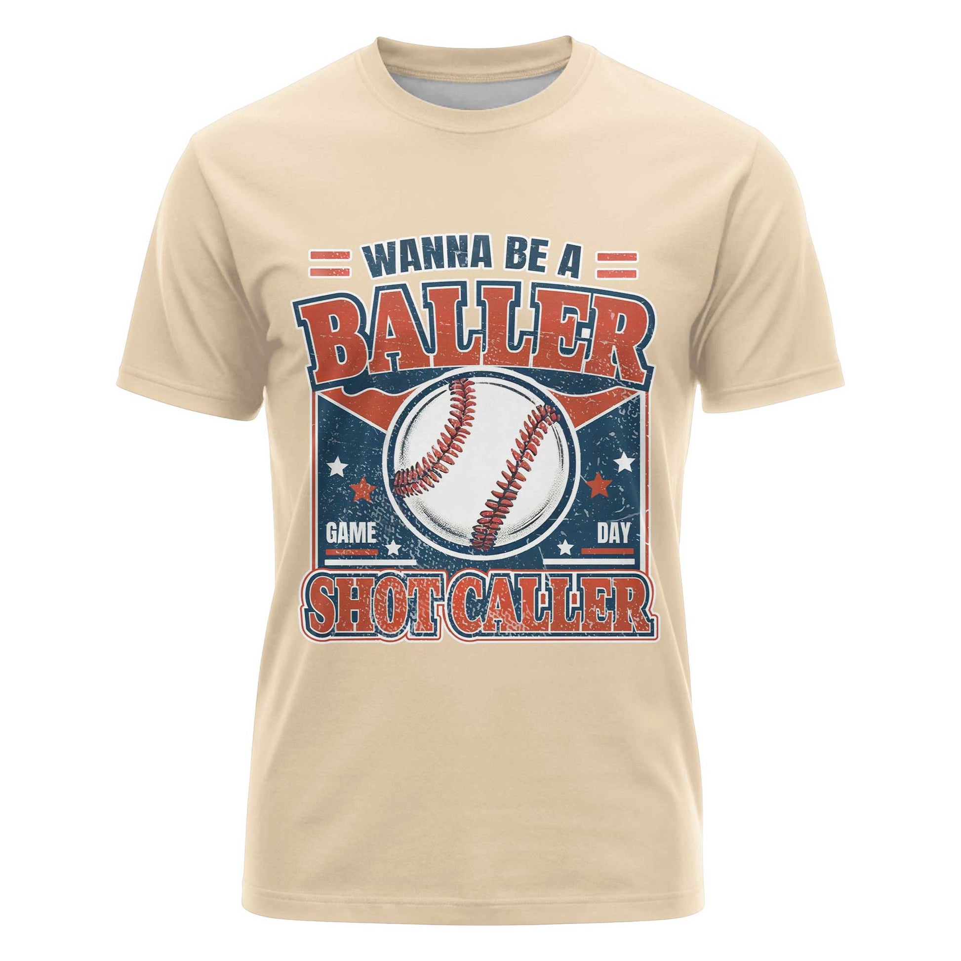 Wanna Be A Baller Shot Caller Baseball T-Shirt