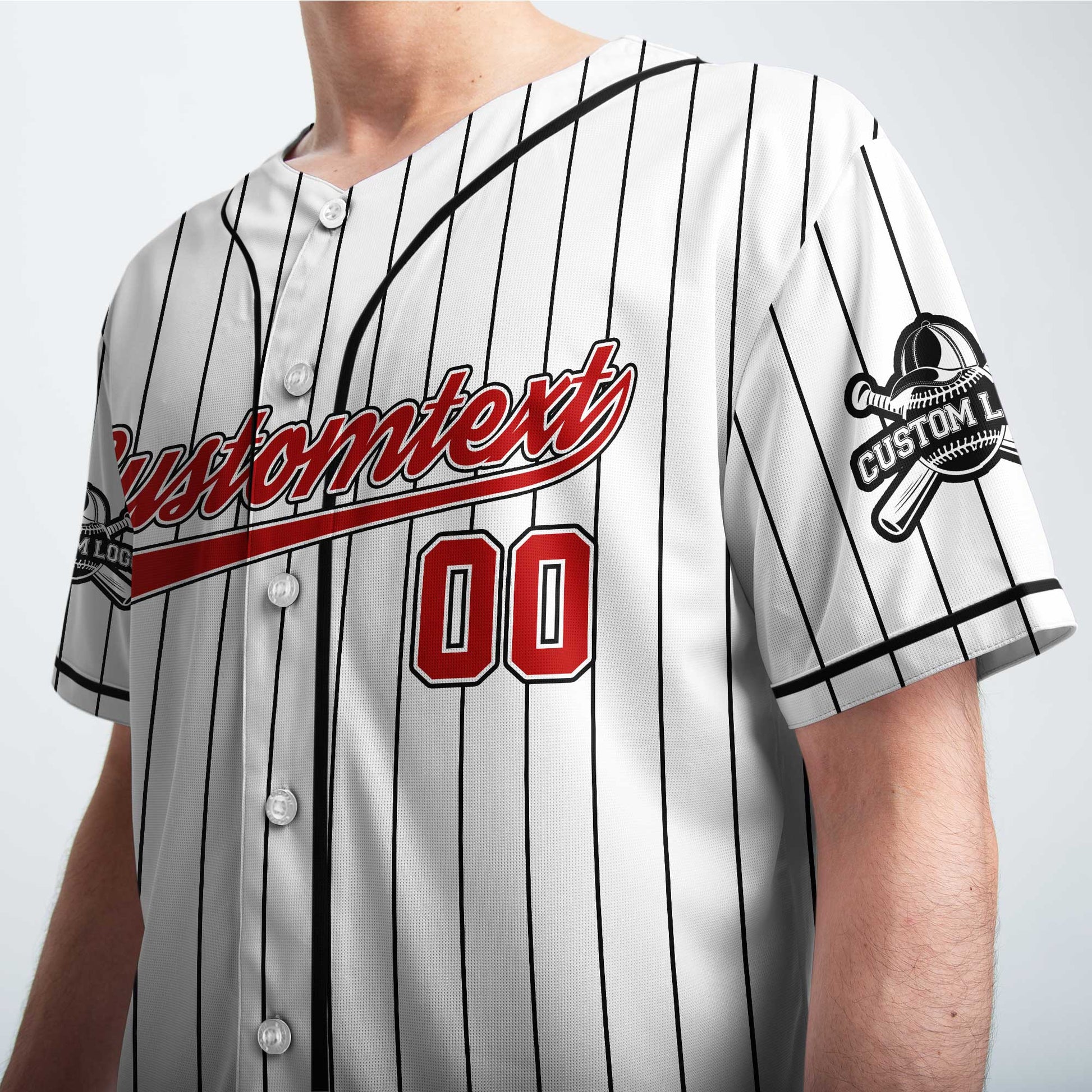 I May Be A Lefty But I'm Always Right - Custom White with Black Stripes Baseball Jersey