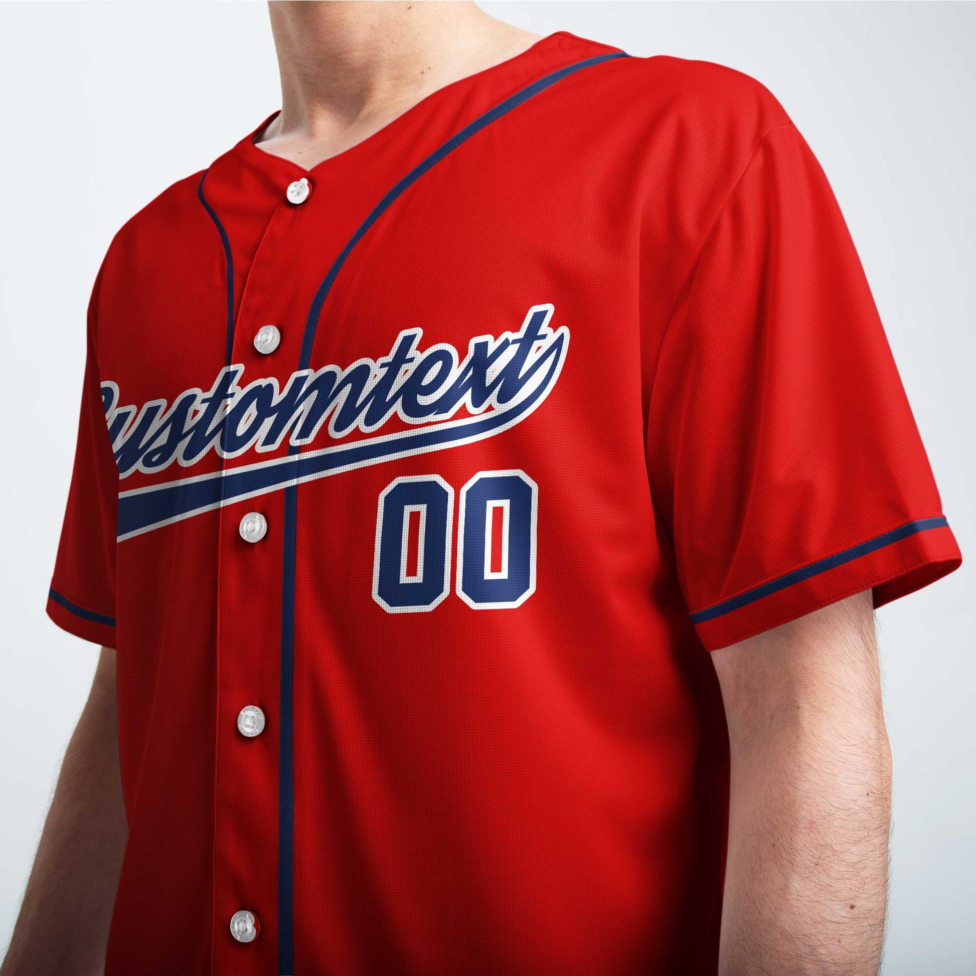 Rub Some Dirt On It - Custom Red and Navy Baseball Jersey