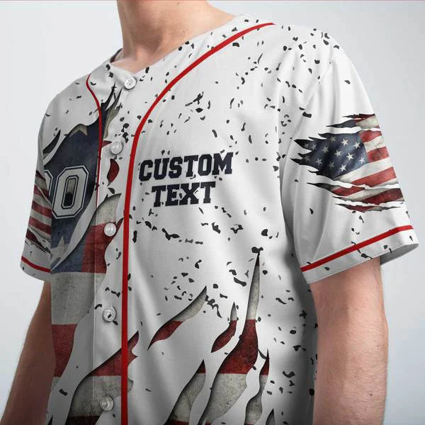 Custom Baseball Jersey Shirt, 3D Printed Eagle - 4th of July Independence Day Jersey Personalized Baseball Jerseys