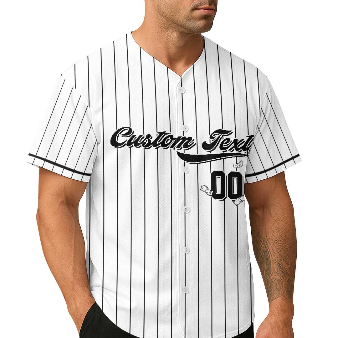 My Wallet Plays In Majors - Custom Black Baseball Jersey