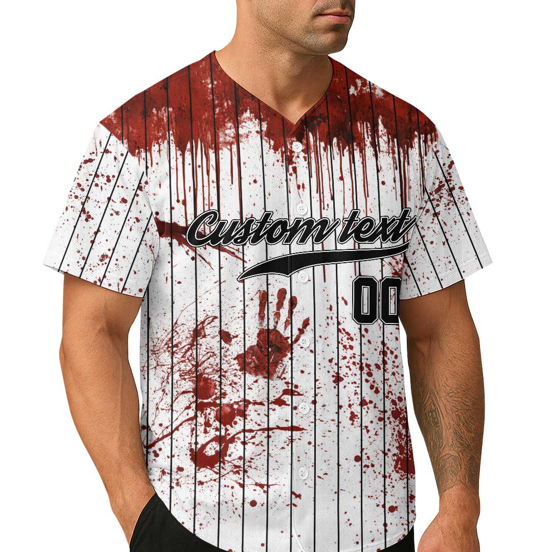 Custom Halloween Costume Zombies Cosplay Baseball Jersey