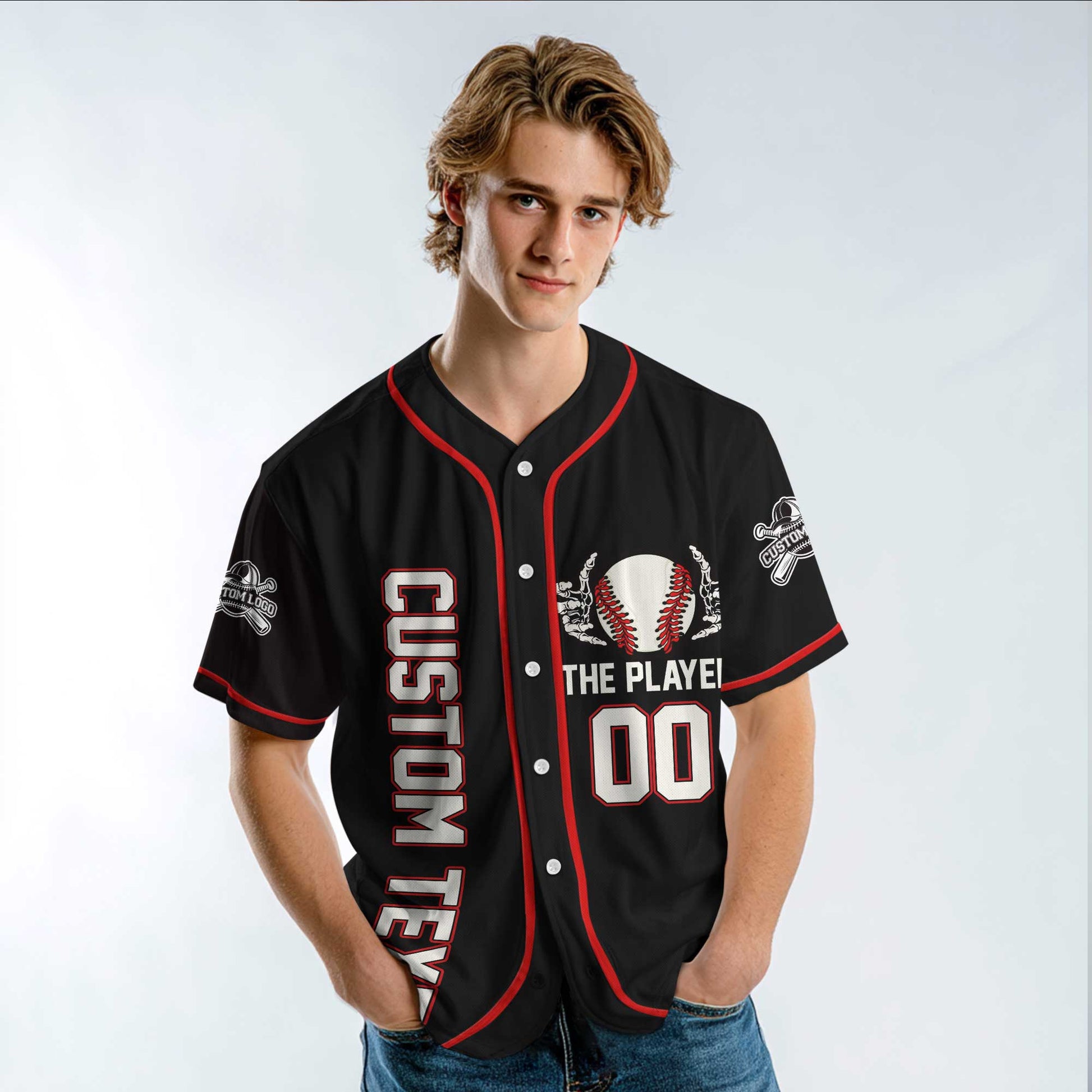 Let The Kids Play - Custom Black Baseball Jersey